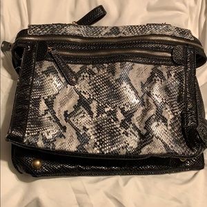 Street level snakeskin bag